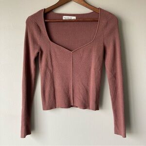 Abercrombie & Fitch Soft Collection Ribbed Long Sleeve Top Women’s Medium